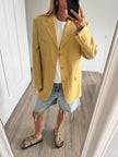 Beige/Butter Yellow Oversized Vintage Blazer
