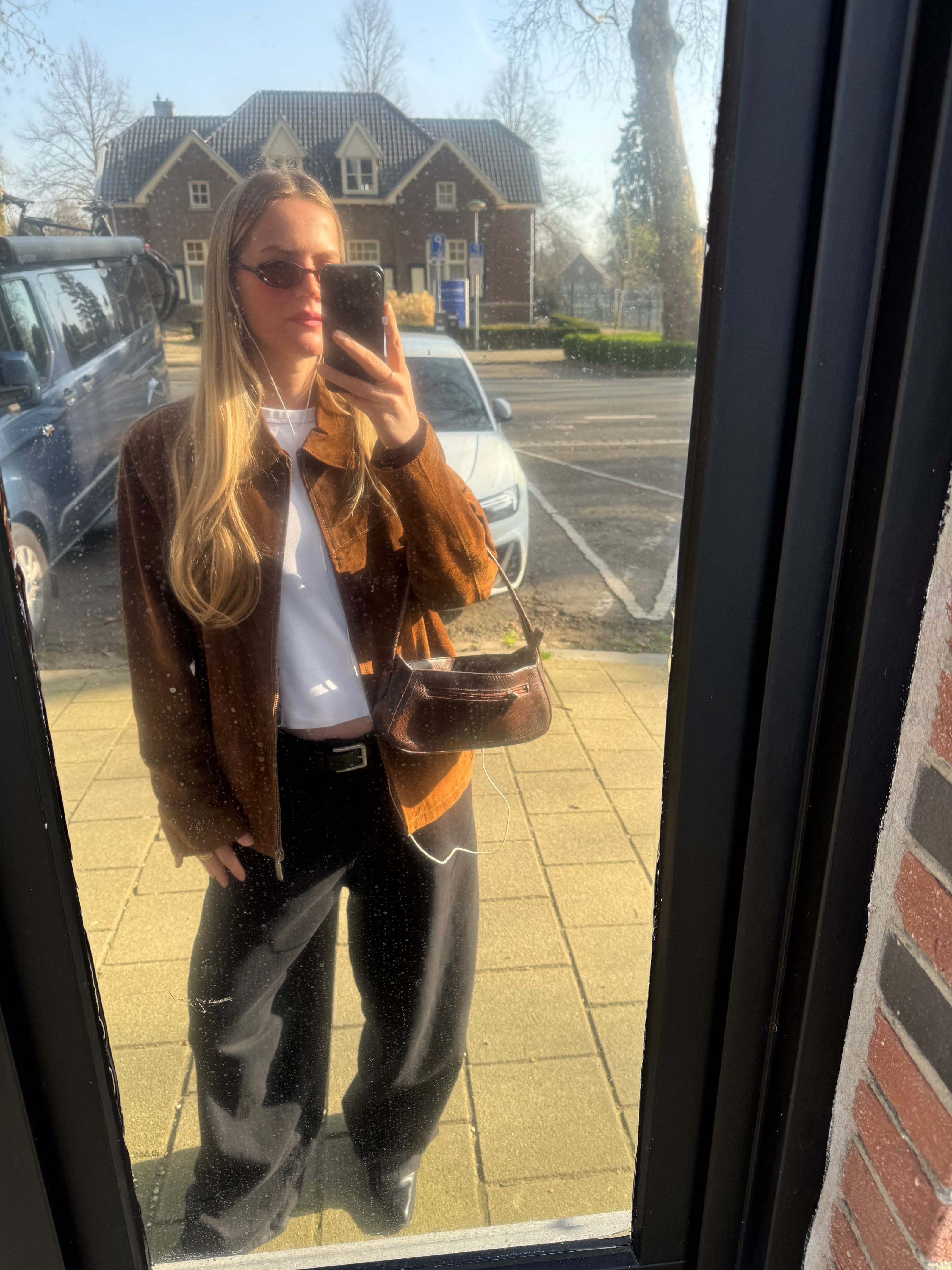 Camel Brown Suede Vintage Jacket
