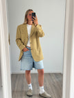 Beige Checked Blazer
