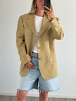 Beige Checked Blazer