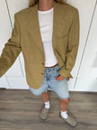 Beige Checked Blazer