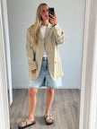 Light Beige/Grey Blended Blazer