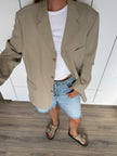 Light Beige/Grey Blended Blazer