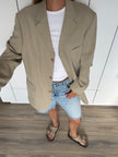 Light Beige/Grey Blended Blazer
