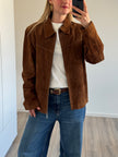 Camel Brown Suede Vintage Jacket