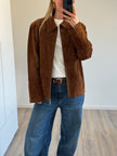 Camel Brown Suede Vintage Jacket
