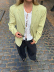 Beige / Mint Green blended Vintage Blazer