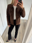 Dark Brown Suede Vintage Jacket
