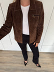 Dark Brown Suede Vintage Jacket