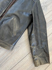 Distressed/Worn Brown Leather Jacket