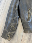 Distressed/Worn Brown Leather Jacket