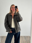 Distressed/Worn Brown Leather Jacket