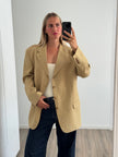 Beige Oversized Vintage Blazer