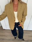 Beige Oversized Vintage Blazer
