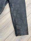 Black Worn Oversized Leather Jacket