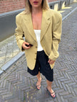 Beige Oversized Vintage Blazer