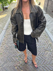 Distressed/Worn Brown Leather Jacket