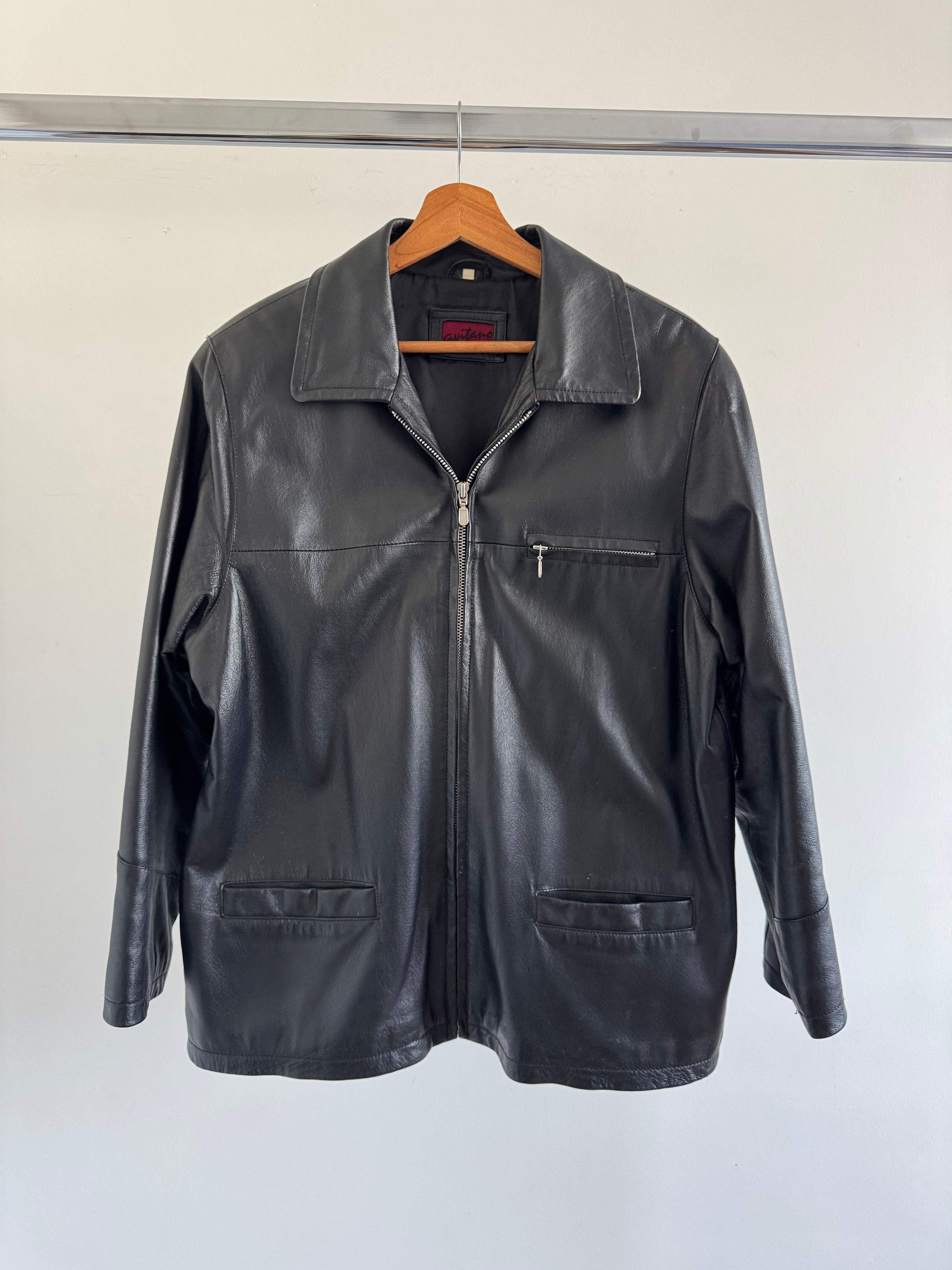 Black Soft Leather Vintage Jacket