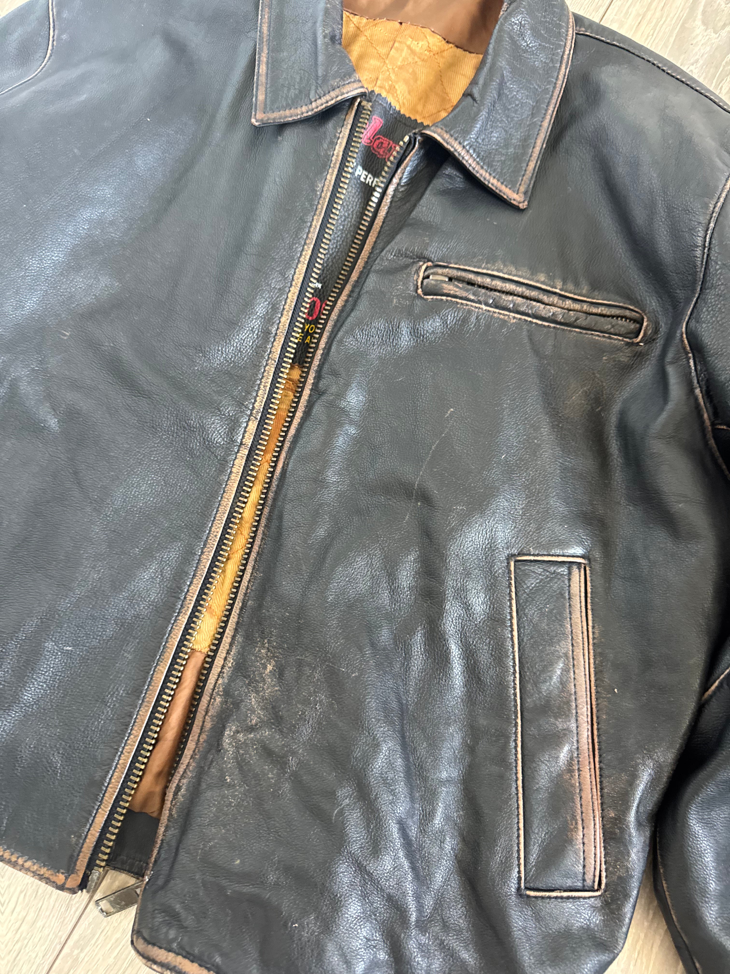 Bomboogie Worn Leather Moto Jacket