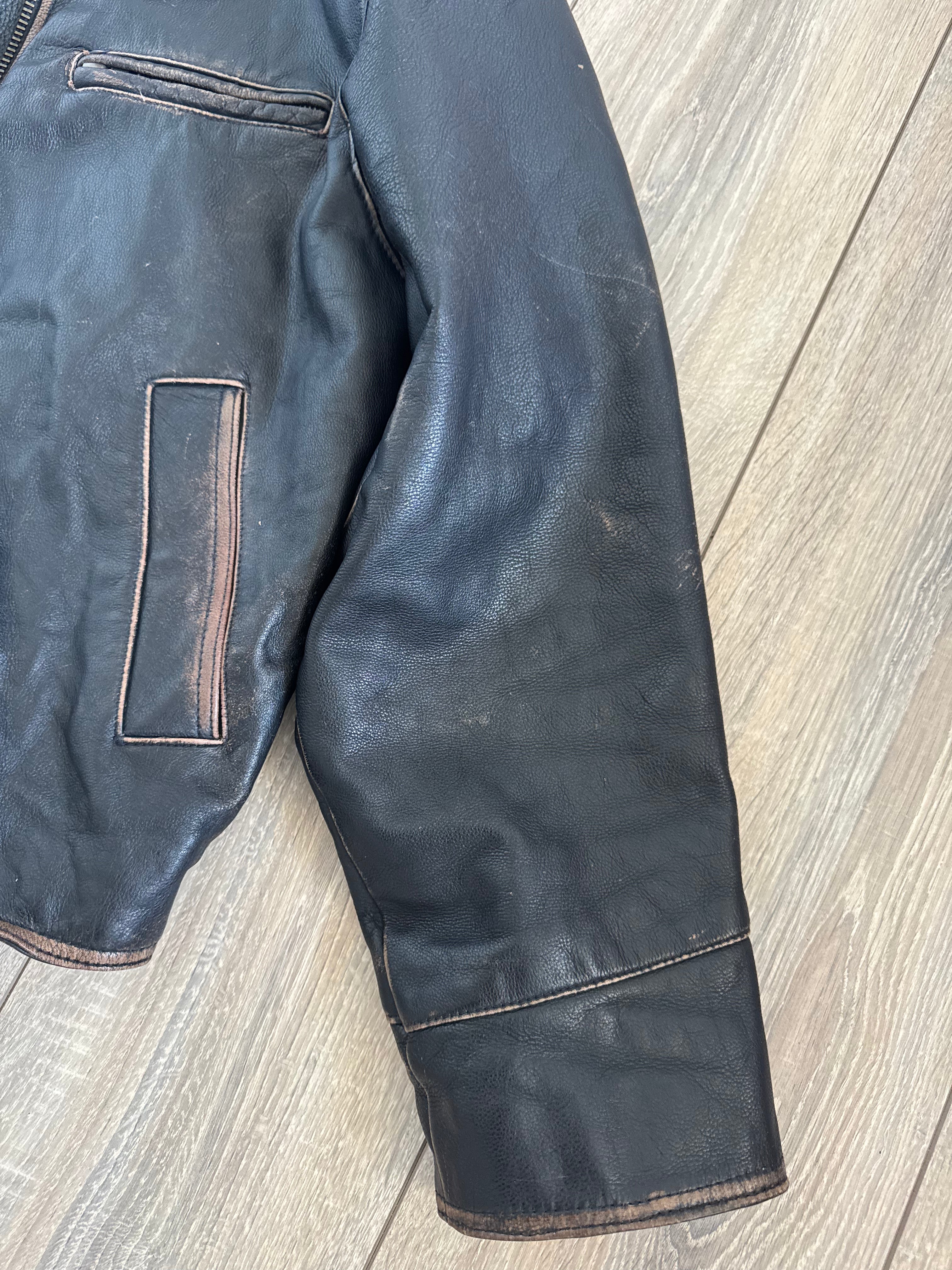 Bomboogie Worn Leather Moto Jacket