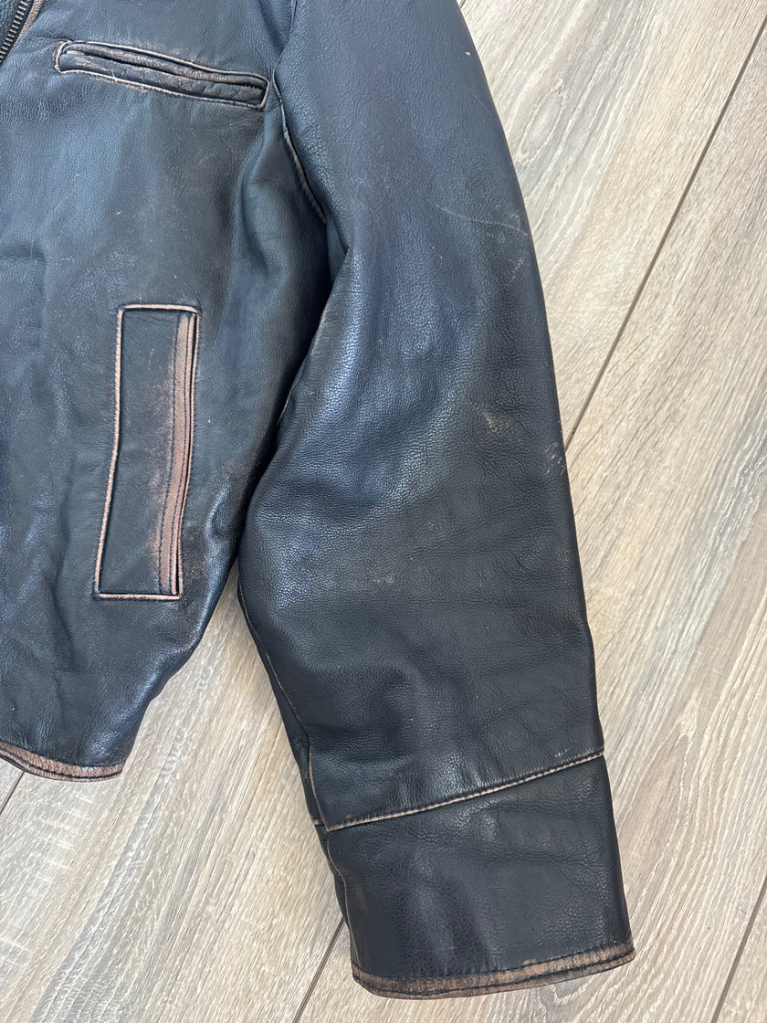 Bomboogie Worn Leather Moto Jacket