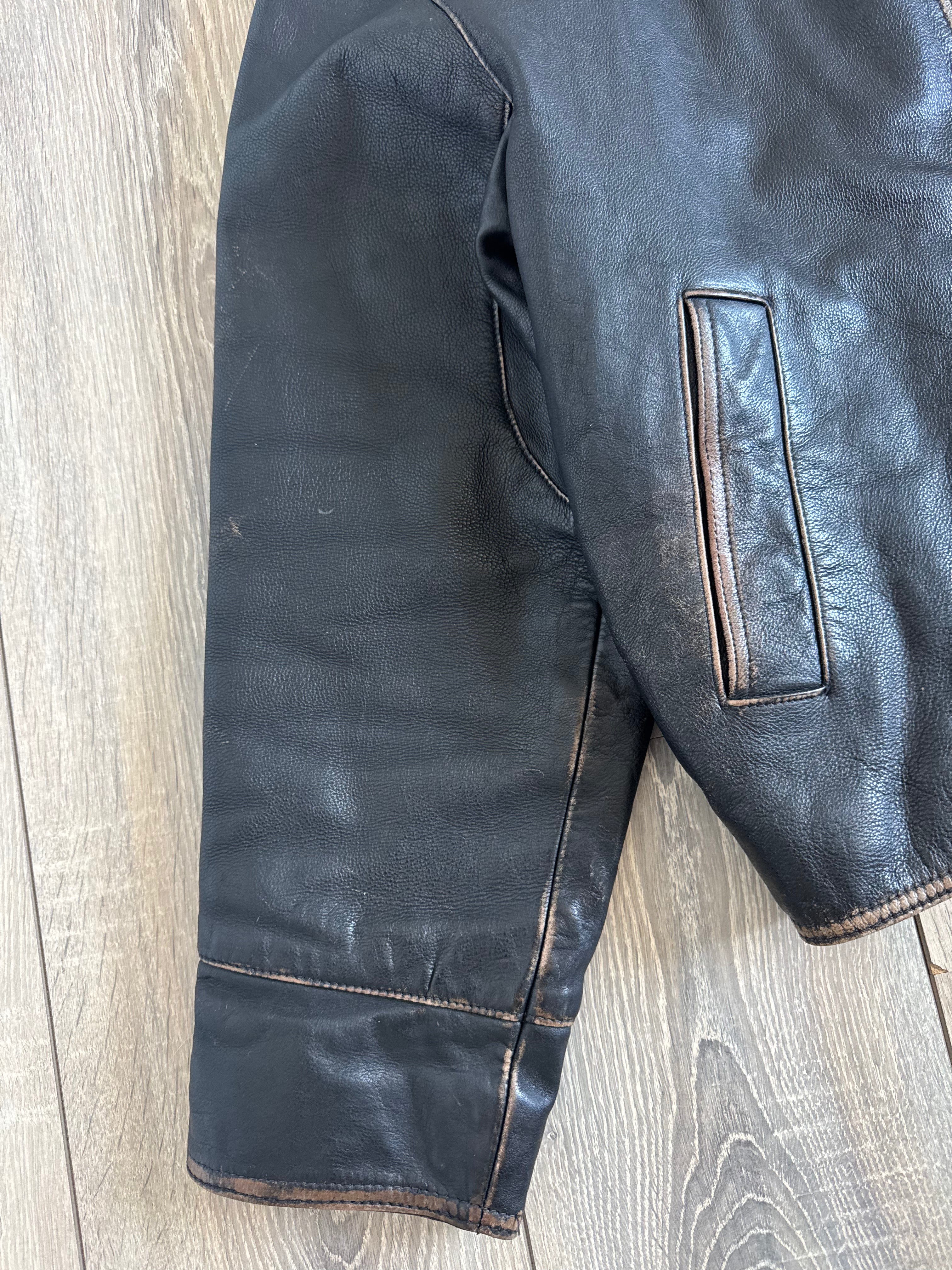 Bomboogie Worn Leather Moto Jacket