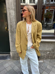 Yellow Beige Oversized Blazer