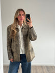 Vintage Distressed Brown/Beige Leather Jacket