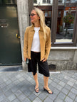 Beige Suede Oversized Jacket
