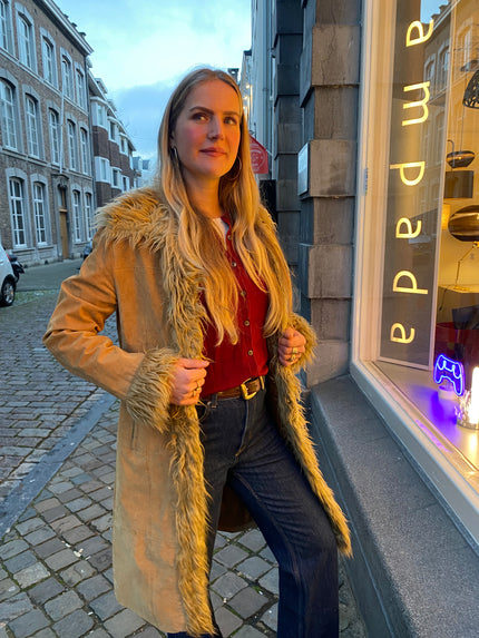 Penny Lane Beige Suede Vintage Jacket