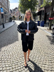 Black Leather Oversized Vintage Jacket