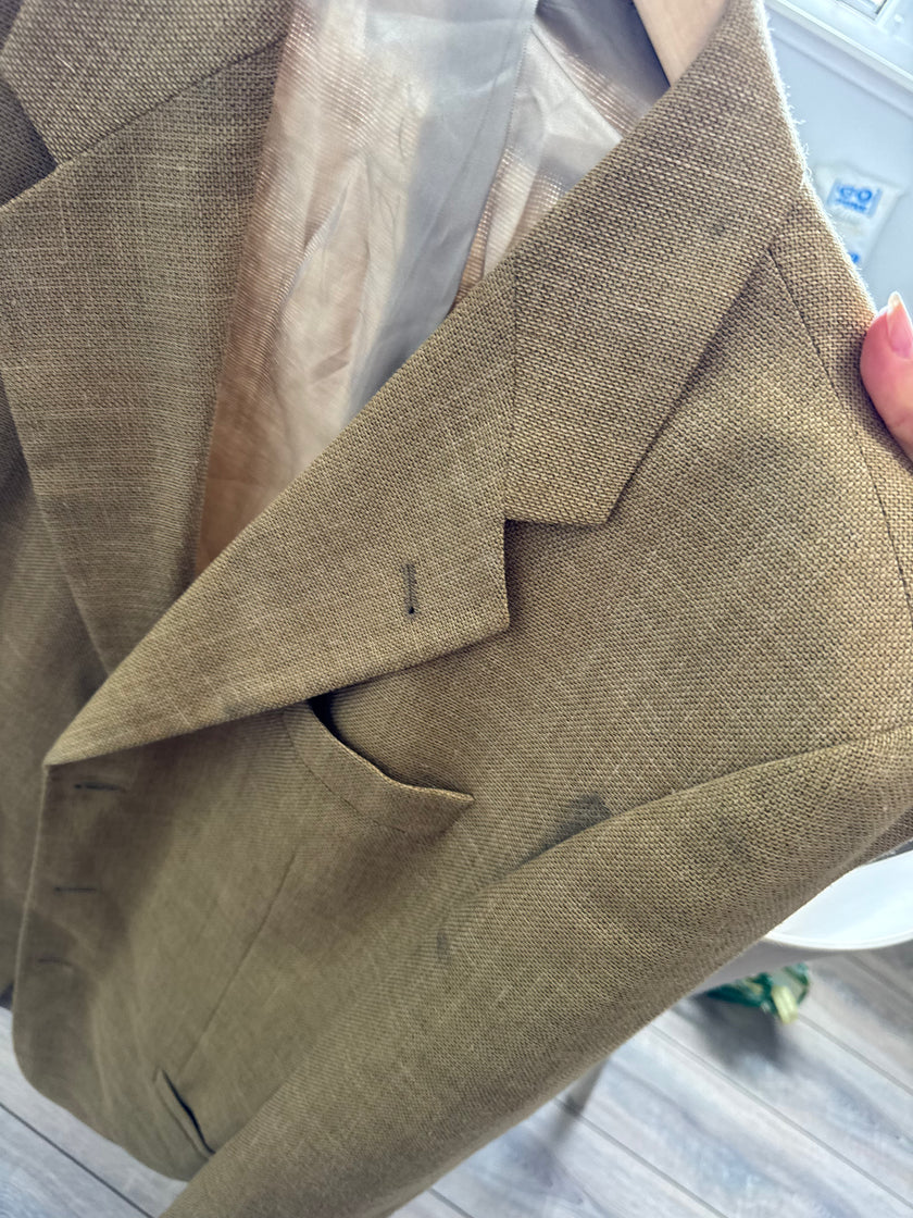 Yellow Beige Oversized Blazer