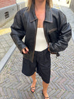 Bomboogie Worn Leather Moto Jacket