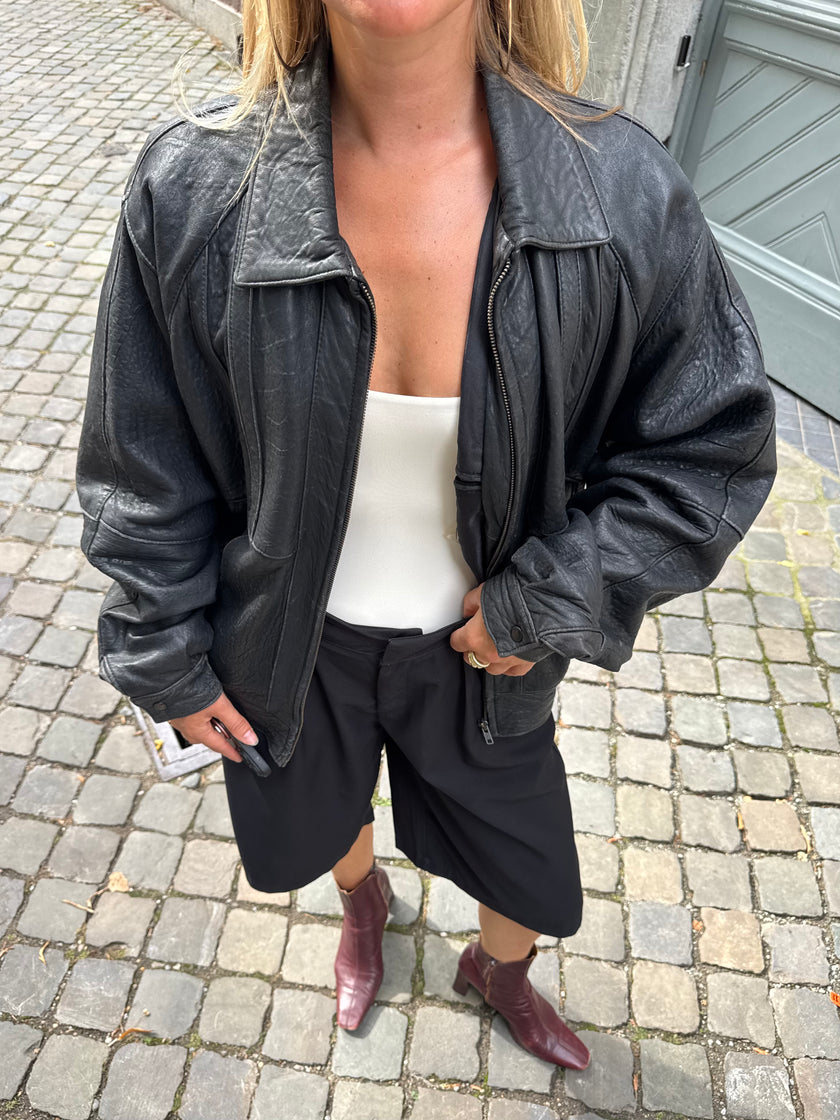 90s Black Bomberjacket
