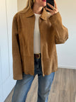 Oversized Gold Beige Suede Vintage Jacket