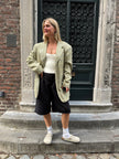 Grey Beige Oversized Blazer
