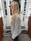 Brown & Crème Checked Oversized Blazer