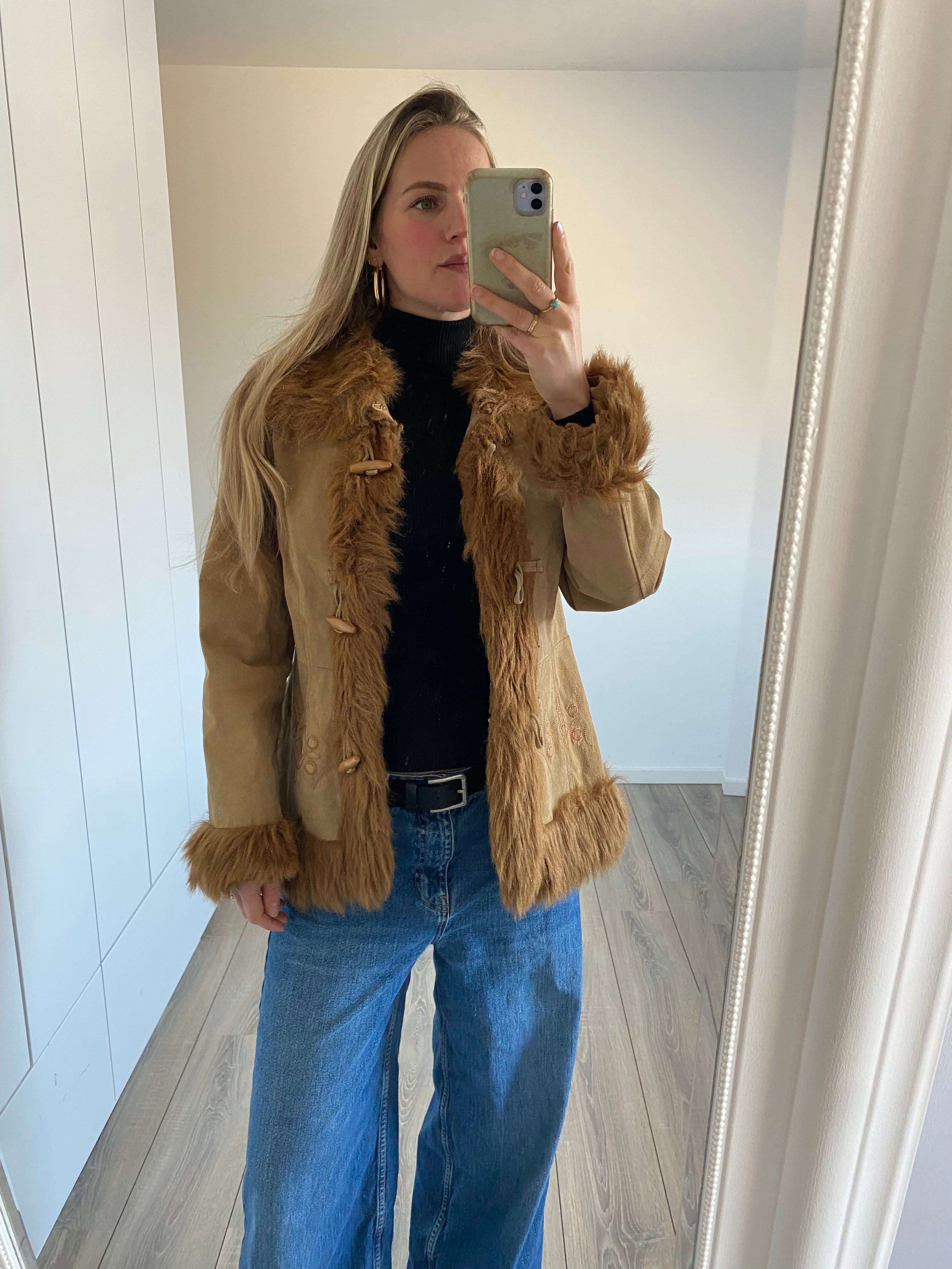 Vintage Suède Penny Lane Afghan Jacket