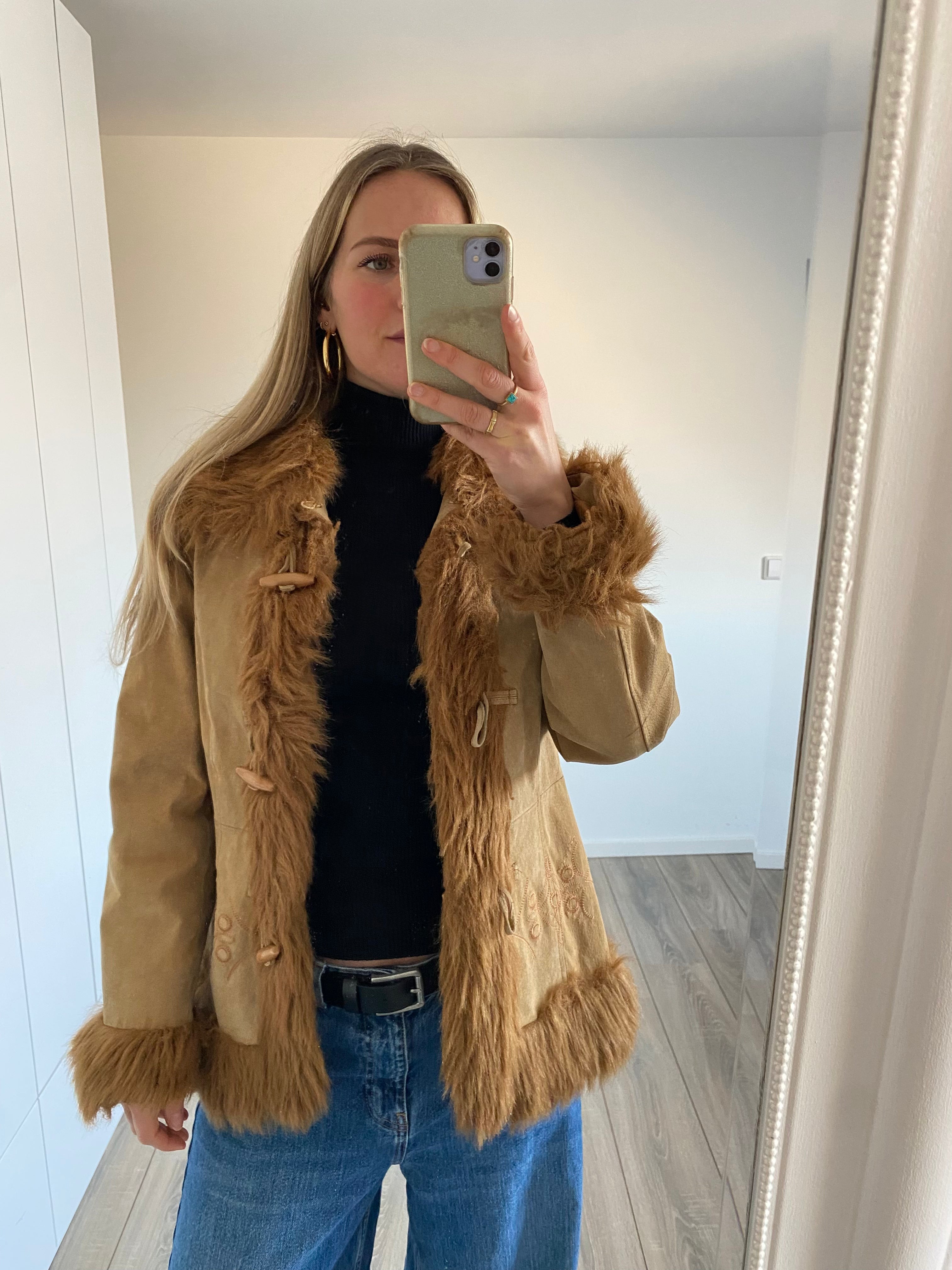 Vintage Suède Penny Lane Afghan Jacket
