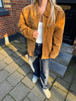 Camel Suede Oversized Jacket