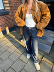 Camel Suede Oversized Jacket
