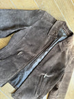 Short Dark Brown Suede Jacket