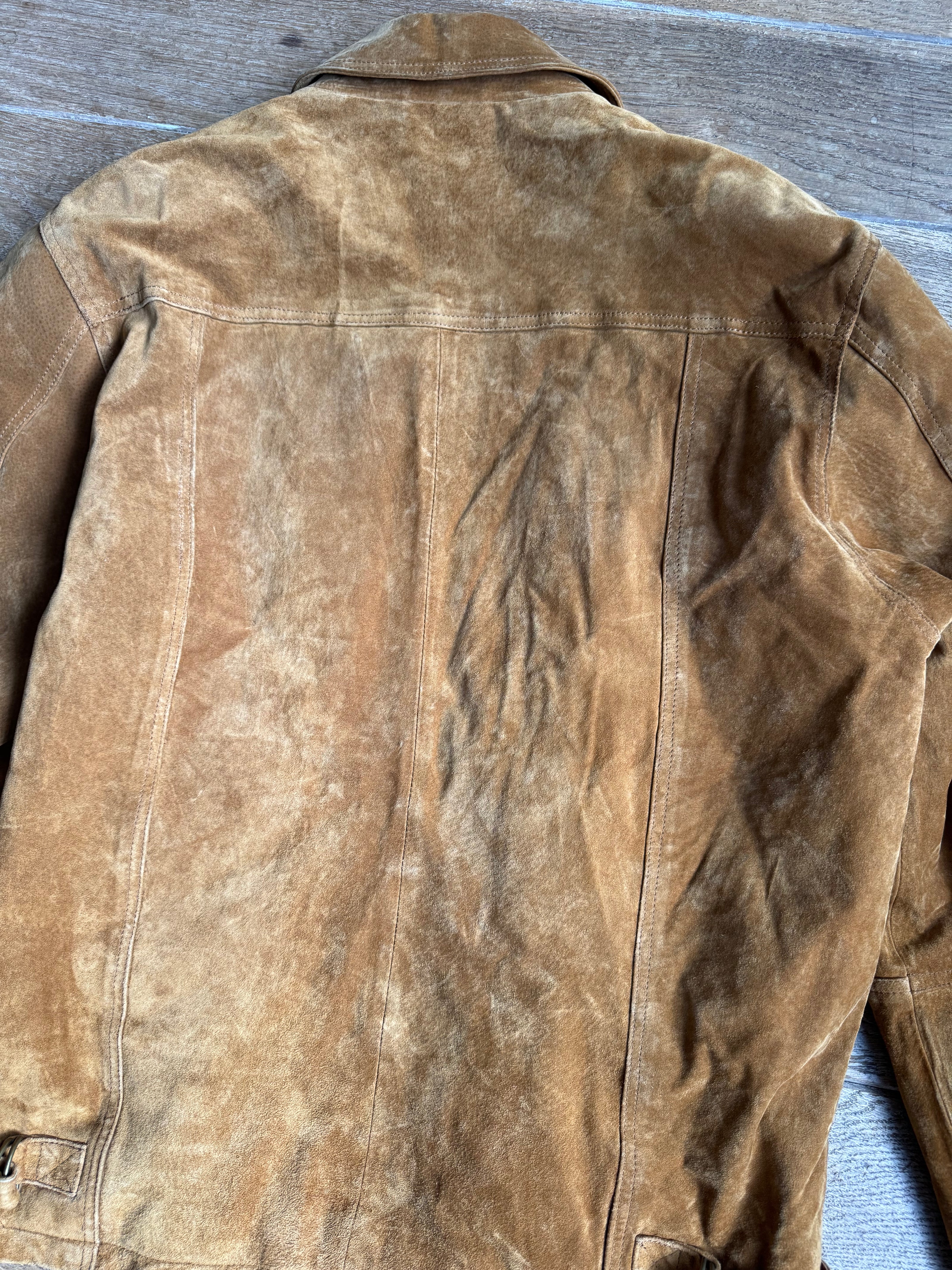 Camel Suede Oversized Jacket