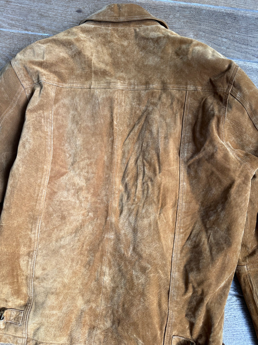 Camel Suede Oversized Jacket