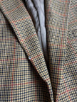 Beige Brown Checked Blazer