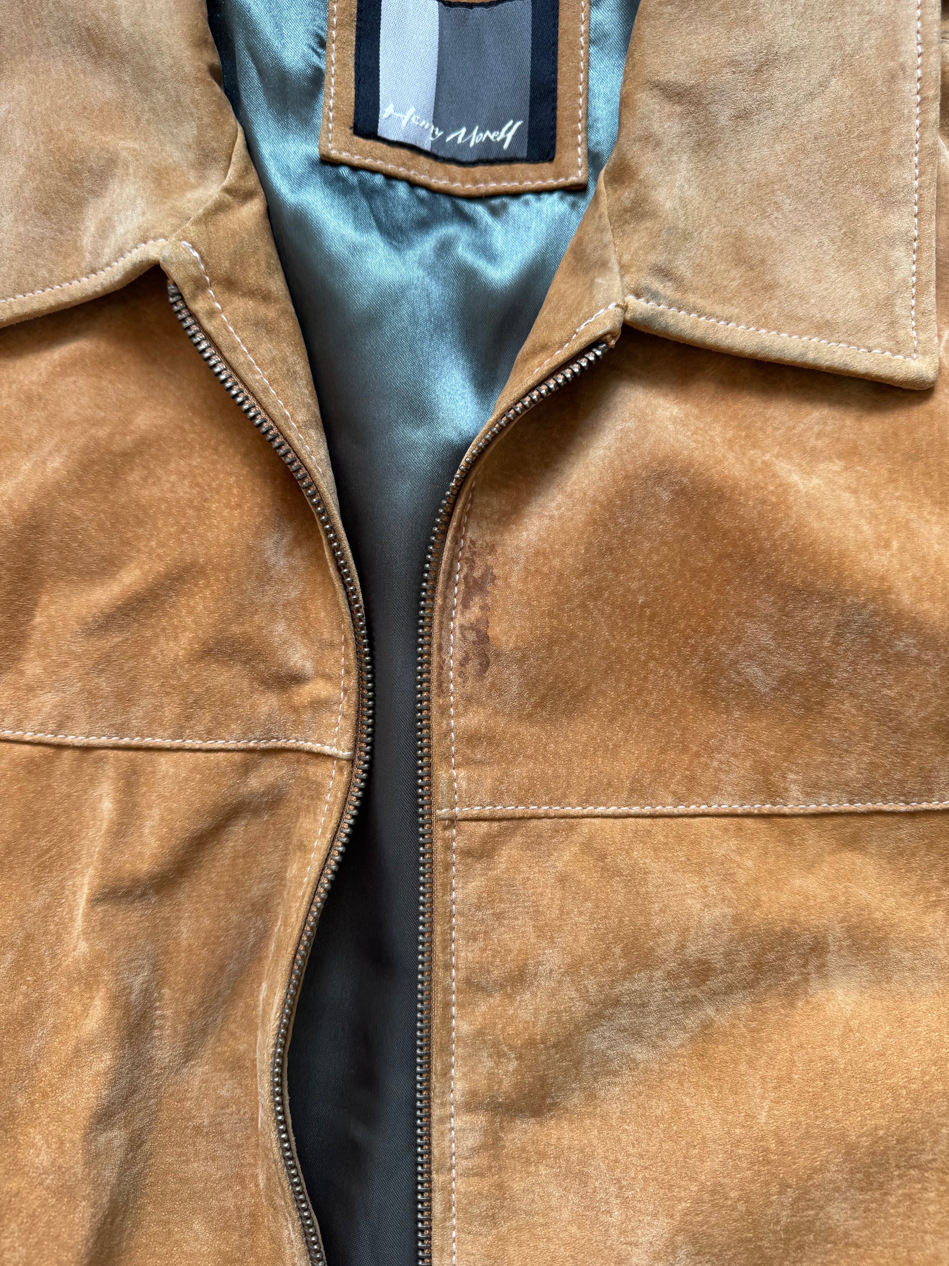 Beige Brown Camel Suede Vintage Jacket