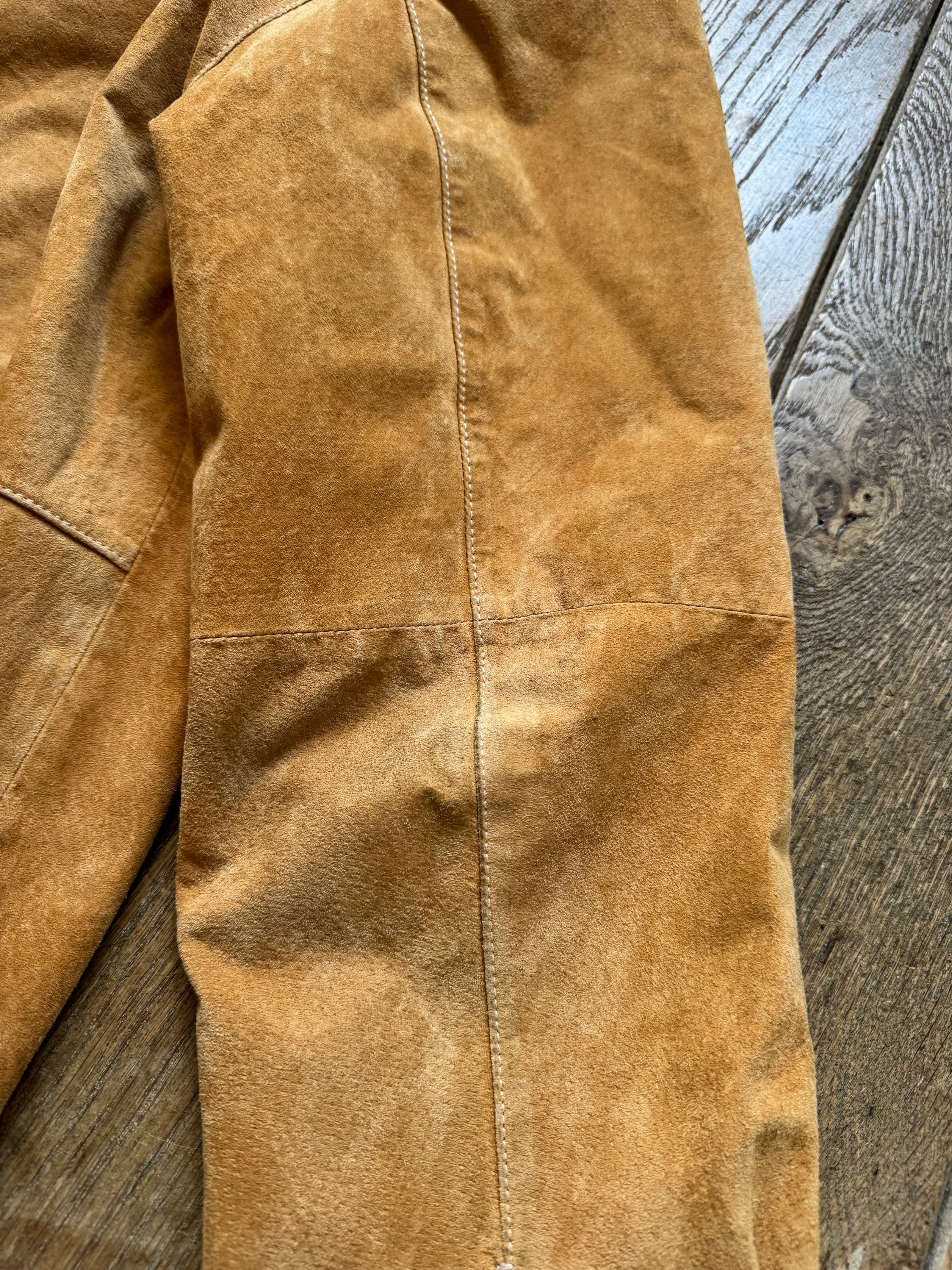 Beige Brown Camel Suede Vintage Jacket