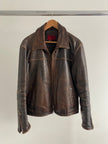 Rustic Oversized Leather Vintage Jacket