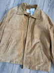 Light Beige Oversized Suede Jacket