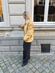 Light Beige Oversized Suede Jacket
